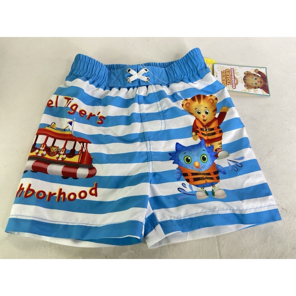 Daniel Tiger's Neighborhood Swim Trunks Shorts Lined Swimwear Bottoms Boys 3T